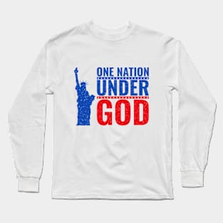 USA Nation Under God Design Long Sleeve T-Shirt